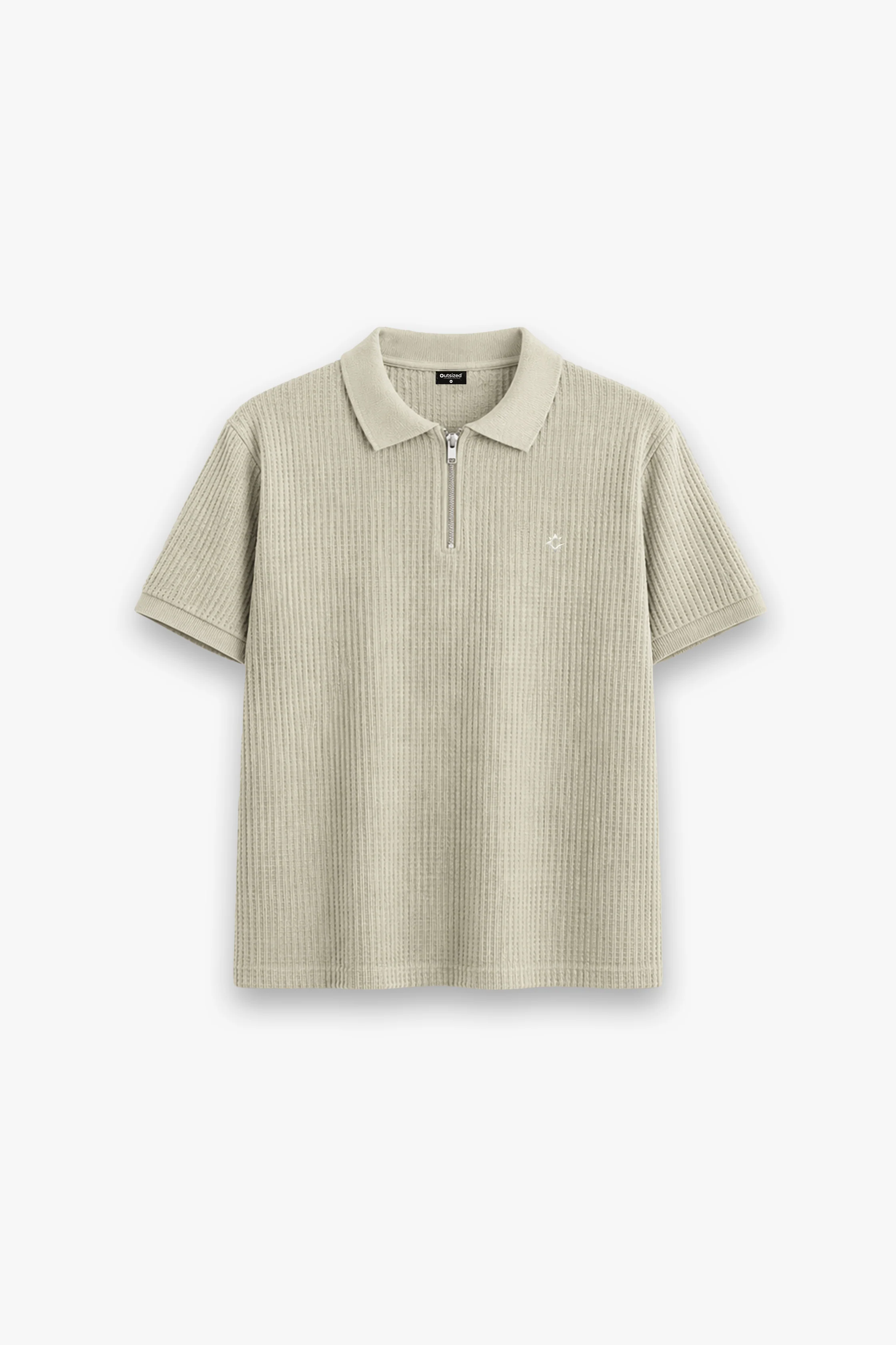 CALM BEIGE ZIP-UP POLO